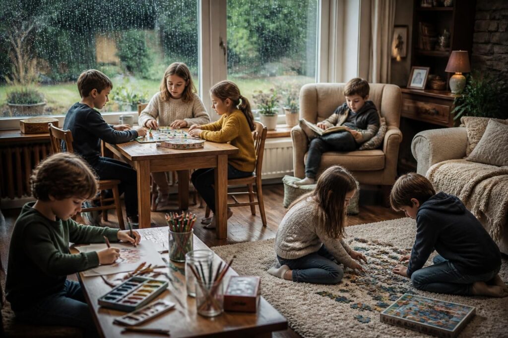 découvrez 10 idées d'activités calmes et amusantes pour occuper les enfants pendant les jours de pluie, favorisant créativité et détente à la maison.