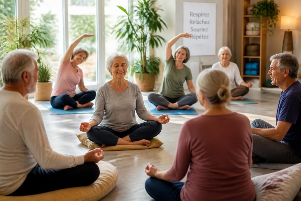 participez à notre atelier bien-être dédié aux personnes âgées, proposant des activités adaptées pour retrouver sérénité, énergie et vitalité au quotidien.