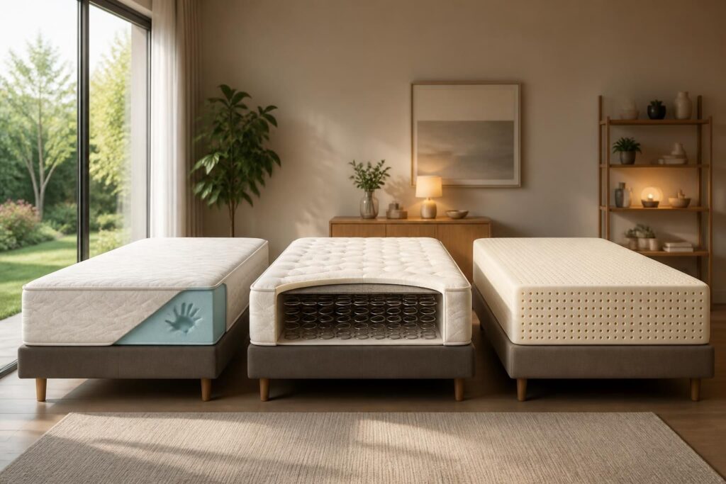 découvrez notre guide d'achat pour choisir le matelas idéal : mémoire de forme, ressorts ou latex, trouvez le confort adapté à vos besoins pour un sommeil réparateur.