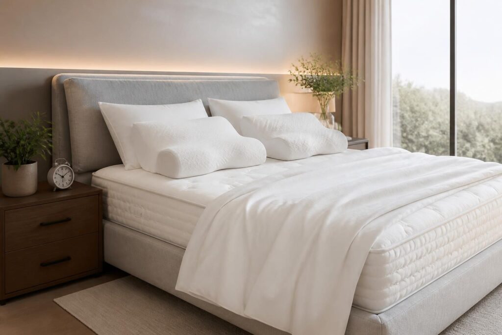découvrez notre guide complet sur la literie et les oreillers ergonomiques pour améliorer la qualité de votre sommeil et favoriser un confort optimal.