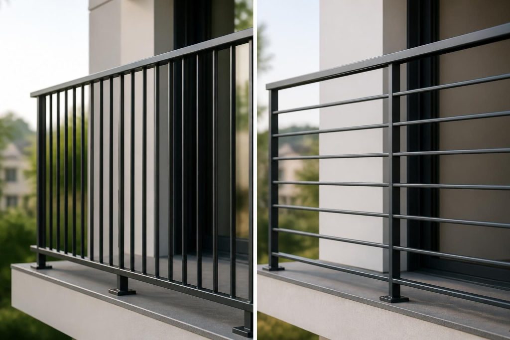 Garde corps barreaudé : acier, barreaudage vertical ou horizontal ?