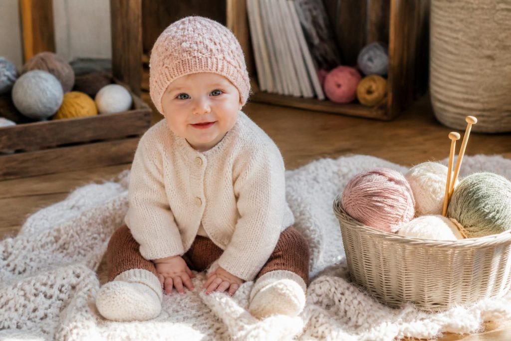 Modèle gratuit bonnet bebe Bergère de France : tricoter pour les tout-petits